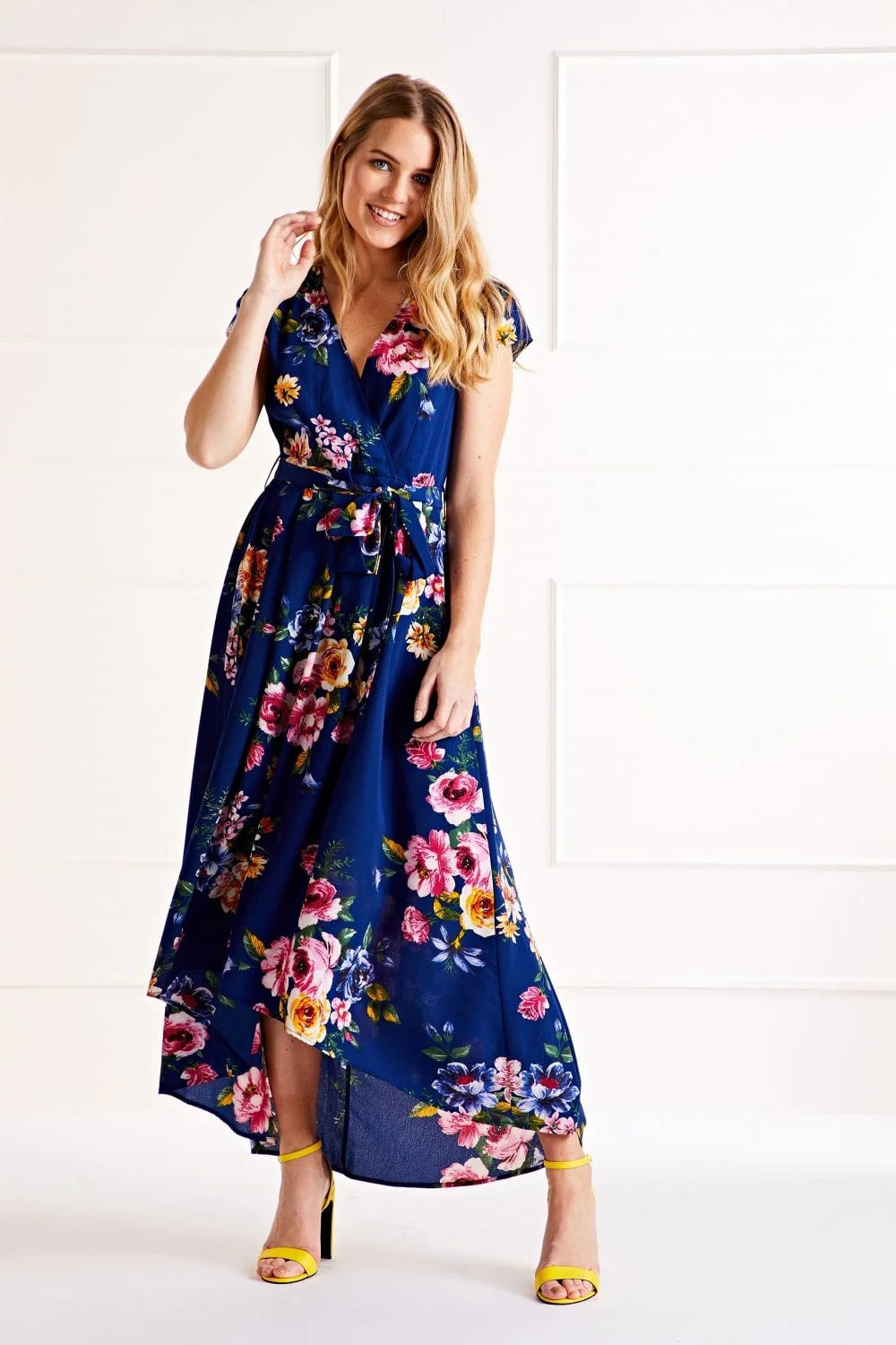 MÓNICA - VESTIDO CRUZADO CON ESTAMPADO FLORAL